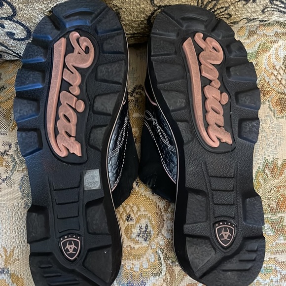 Ariat Pink & Black Slip on Shoes - Picture 4 of 4